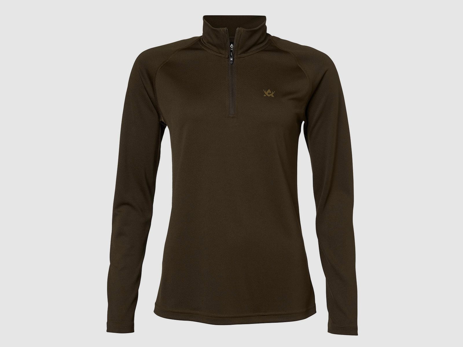 Alaska 1795 CoolDry Half-Zip Shirt Damen Solid Brown XS
