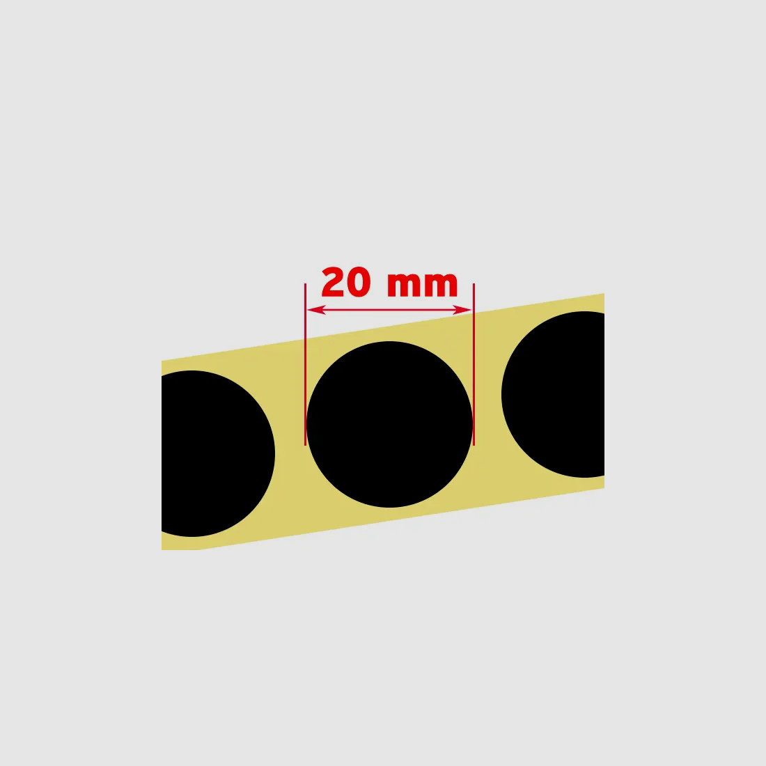Schusspflaster 20 mm auf Rolle