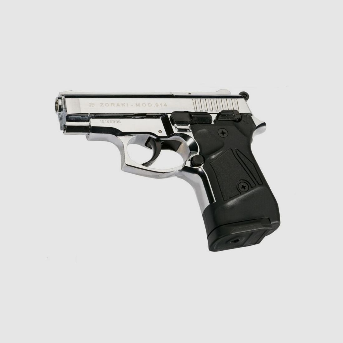 ZORAKI 914 Chrome PTB 9mm P.A.K. – Strzał z przodu - Wysyłka w całej UE