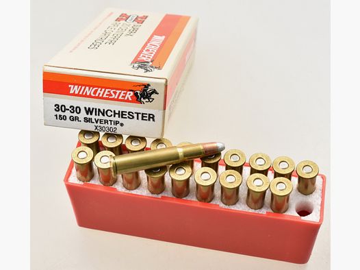 20 Winchester Patronen Kaliber 30-30 Win. 150gr. Silvertip