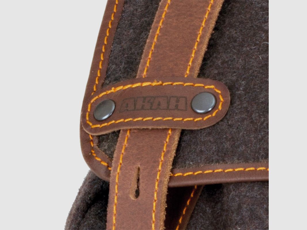 AKAH Wanderrucksack Loden mit Büffel-Leder