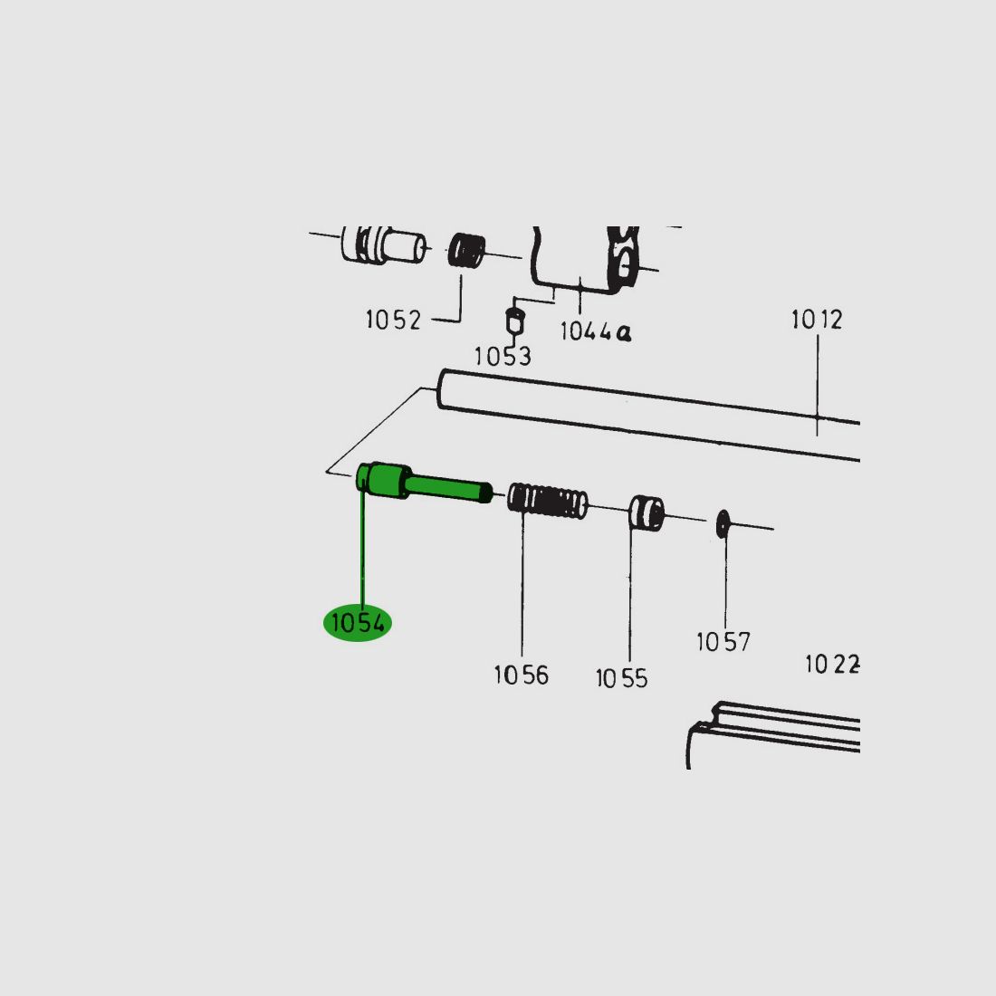 Rastbolzen fĂĽr Starrlauf Luftgewehr Weihrauch HW 77 und HW 97, Ersatzteil