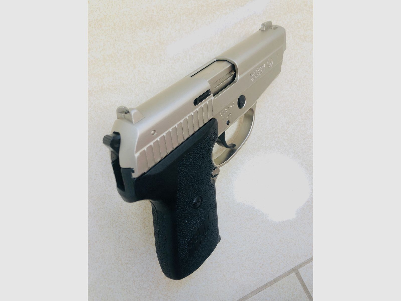 ••• SIG SAUER P239 pistola a salve / Nickel / accessori / confezione originale / PTB 874 •••