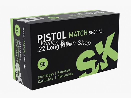 SK Randfeuerpatr., cal. .22 lfb, Pistol Match Special "" 50 Stück""