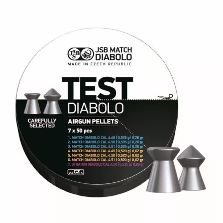 JSB Diabolo PISTOL SET TEST 4,49 mm – 4,51 mm / 350 stuks