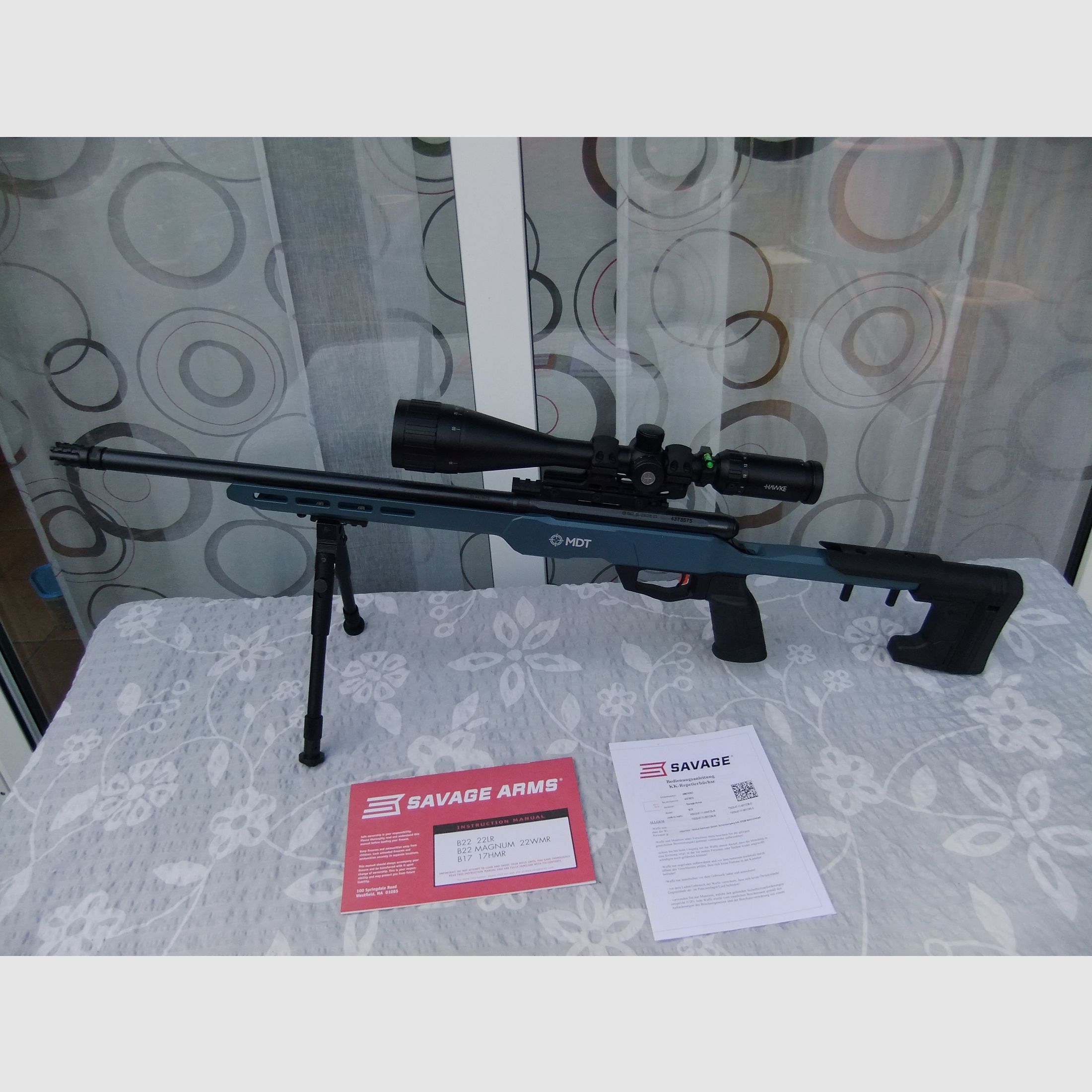 SAVAGE KK-Matchbüchse Mod. B22 PRECISION BLUE -18' .22lr Repetierer