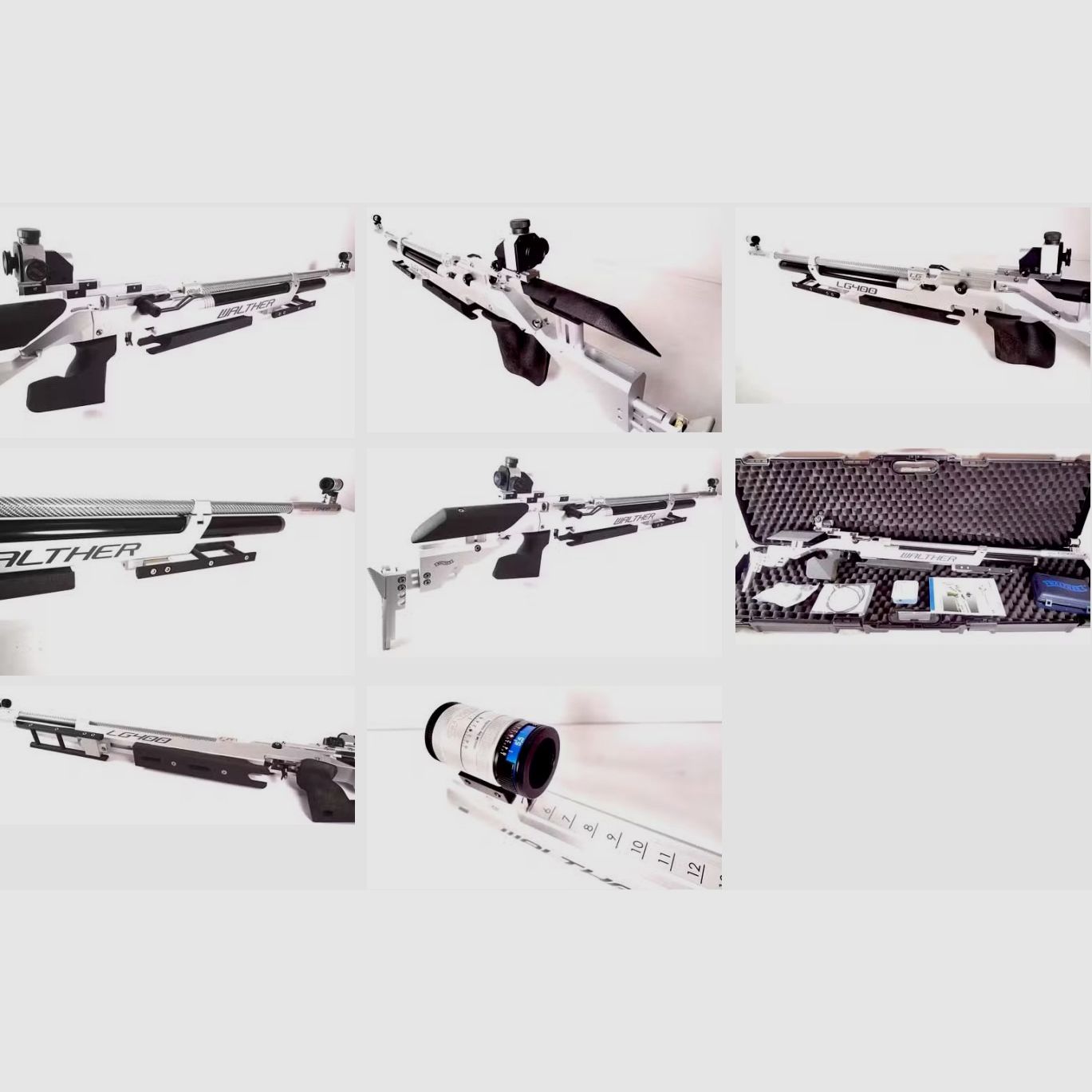 Walther LG 400 Alutec Wettkampf-Luftgewehr mit Auflage und Linksgriff