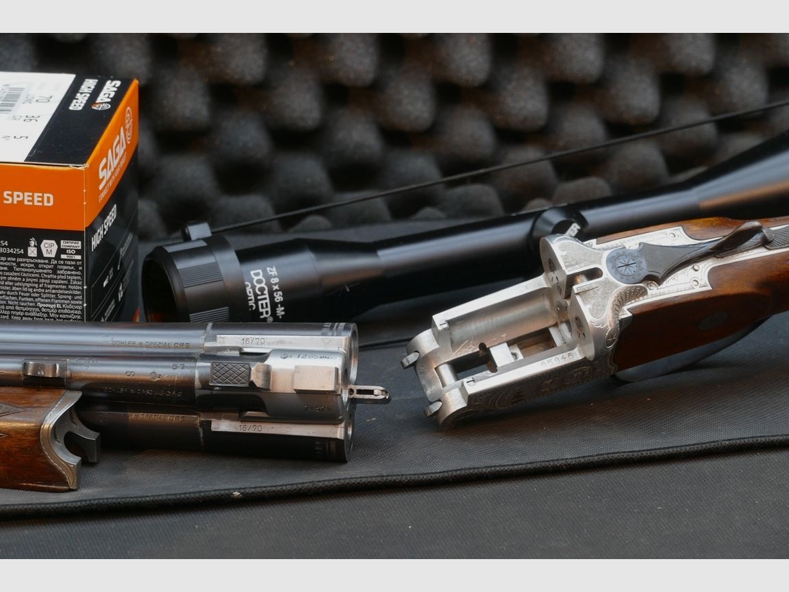 Krieghoff Super Dural Bohrung mit Keppeler Einstecklauf in .22Hornet VVV (7x57R, 16/70 und 16/70)