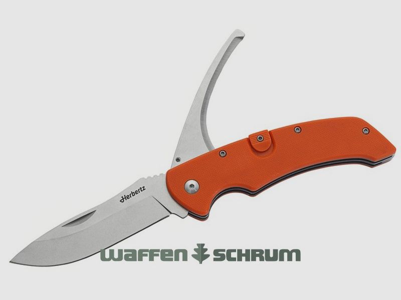 Herbertz pocket knife 2-piece orange G-10, blade length 9cm