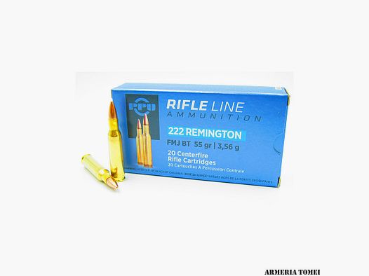 PPU PARTIZAN – 222 REMINGTON FMJ BT 55gr | 3.56g