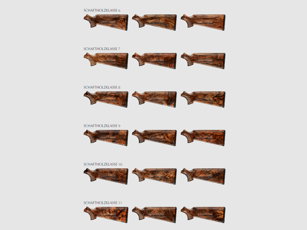 BLASER meerprijs voor hout voor nieuw wapen met Superfinish vanaf houtklasse #06
