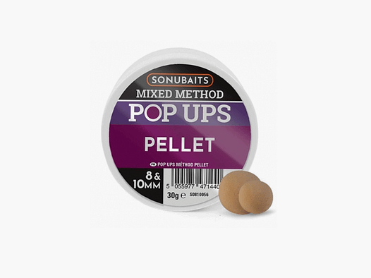 SONUBAITS – MIXED METHOD POP UPS PELLET 8 & 10MM 30g