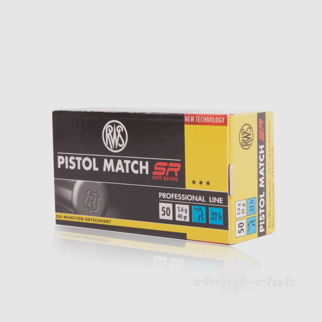 RWS Pistol Match SR LRN 40grs 50St .22lr