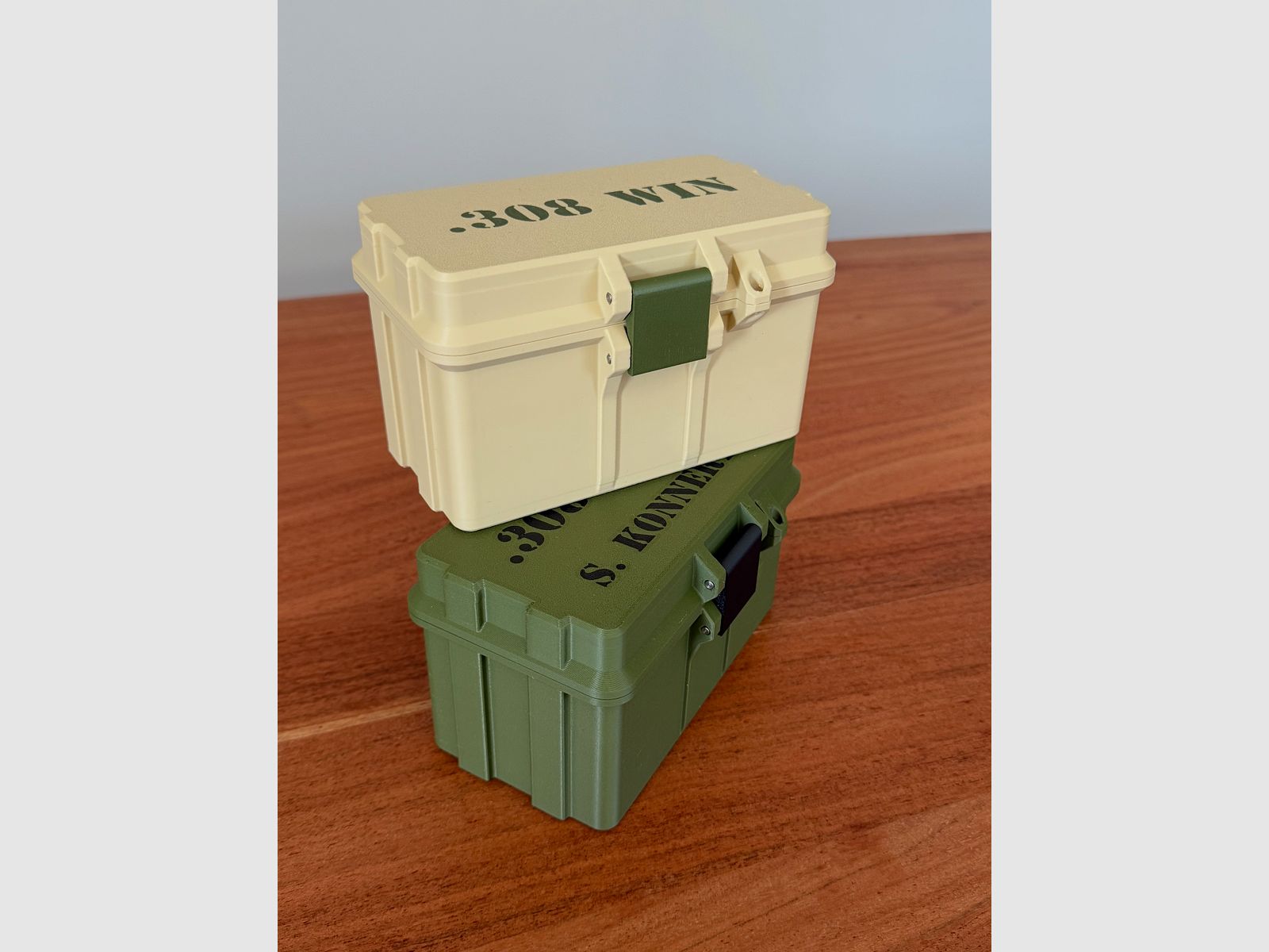Munitionsbox .308 Win / 6,5mm Creedmoor Ammo Box Patronen Wiederladen 50 Schuss personalisierbar abschließbar optional magnetisch & mit RFID Chip für Daten
