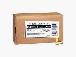 Sellier & Bellot 9mm Luger S&B FMJ 124 gr - 250 szt.