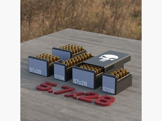 Filamelt Munitionsbox / Ammo 5.7x28 – Patronenbox für 50 Schuss, Made in Germany