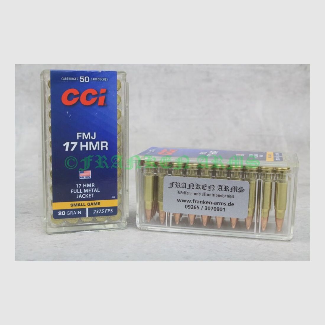 CCI .17HMR FMJ 20gr. 1,3g 50Stück Staffelpreise