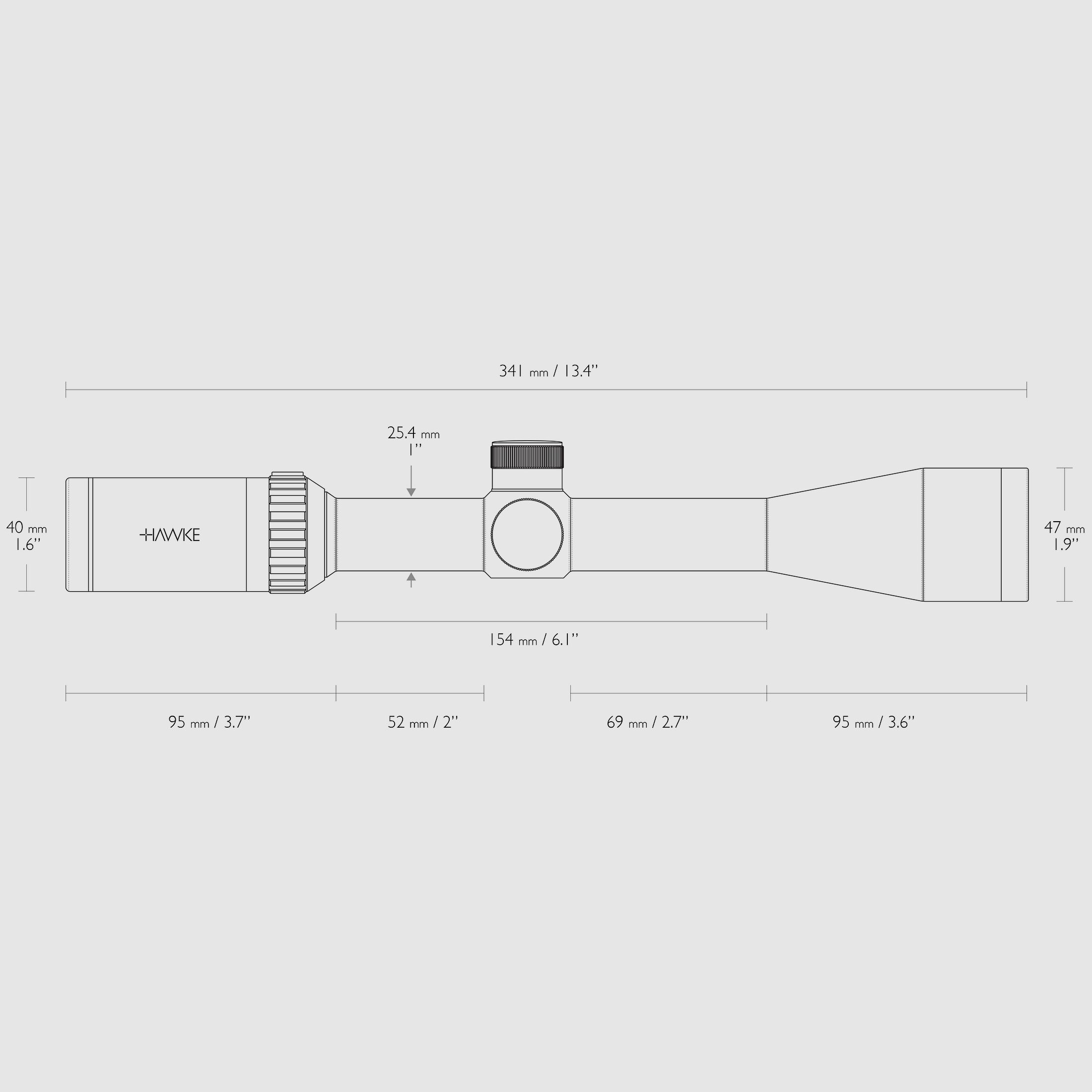 HAWKE 14139 Zielfernrohr VANTAGE 4-12X40 30/30 DUPLEX ABSEHEN