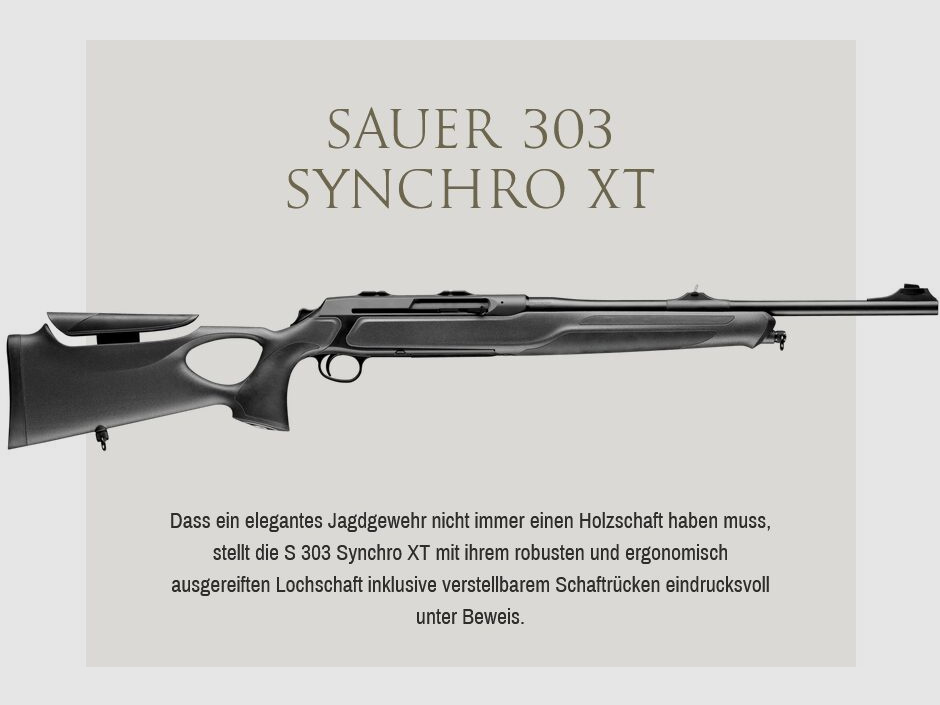 J.P. Sauer & Sohn SAUER S303 SYNCHRO XT Gen II + Optima Flow silencer