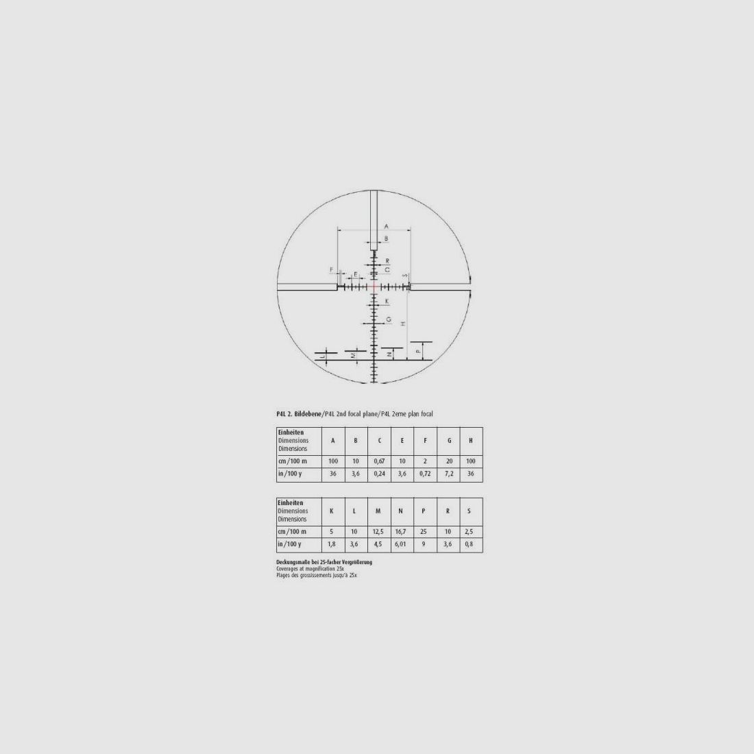 SCHMIDT & BENDER ZF m. Leuchtabsehen (1. BE) 5-25x56 PMII (34mm) Abs. P4LF/P5LF   DT/ST