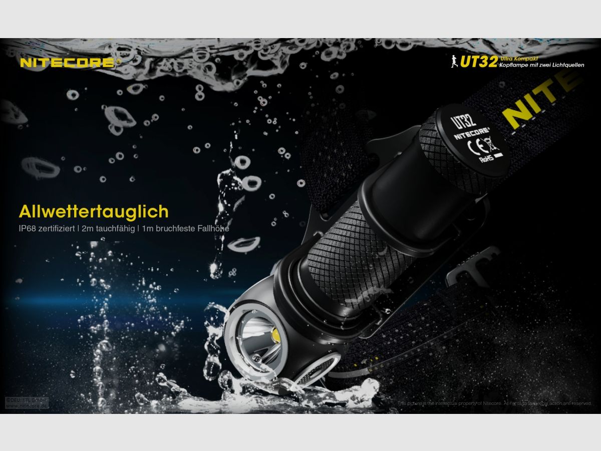 Nitecore UT32 Stirnlampe UT32 Dual Output