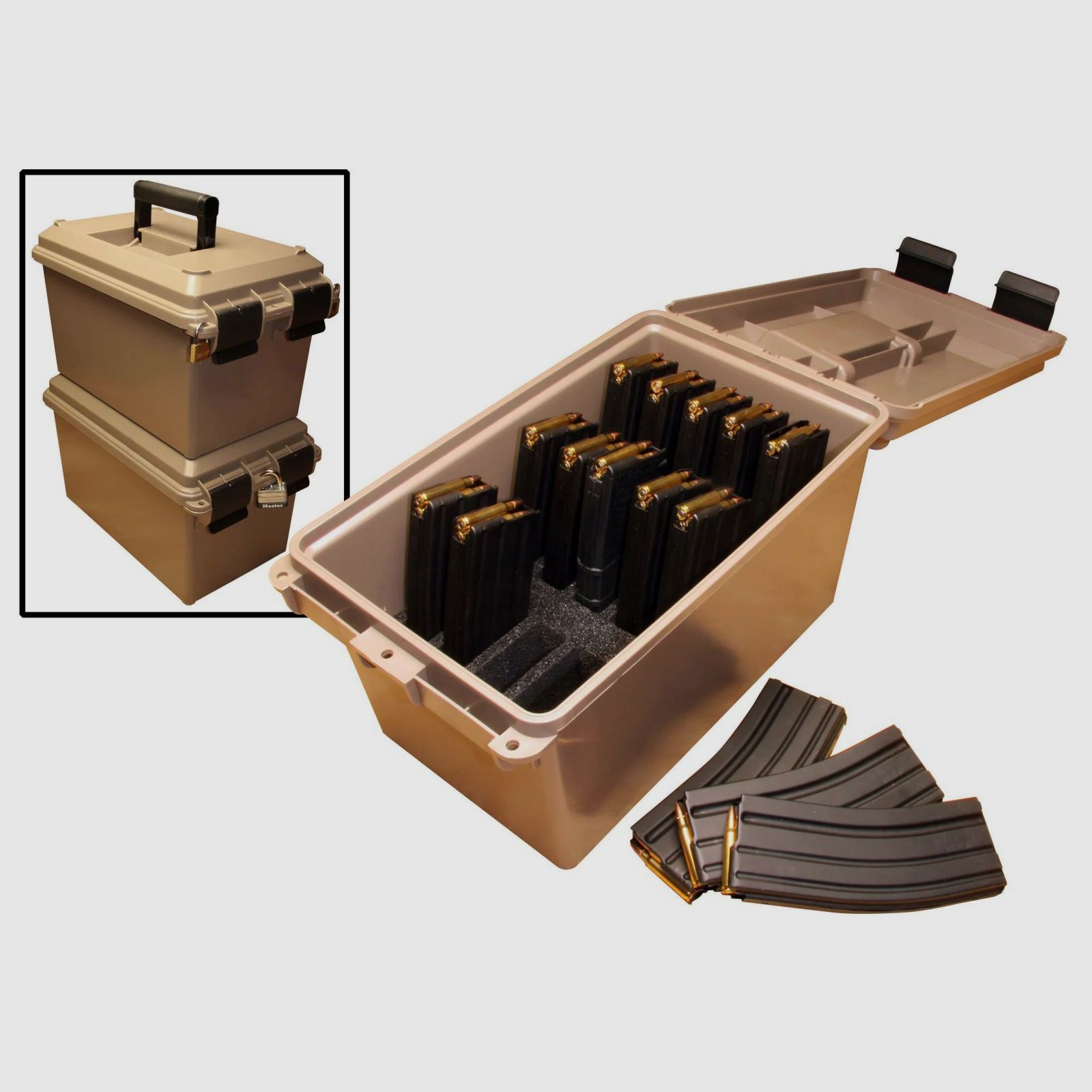 MTM Magazinbox TMC15 dark earth für 15 Stück .223/5,56 (30er)