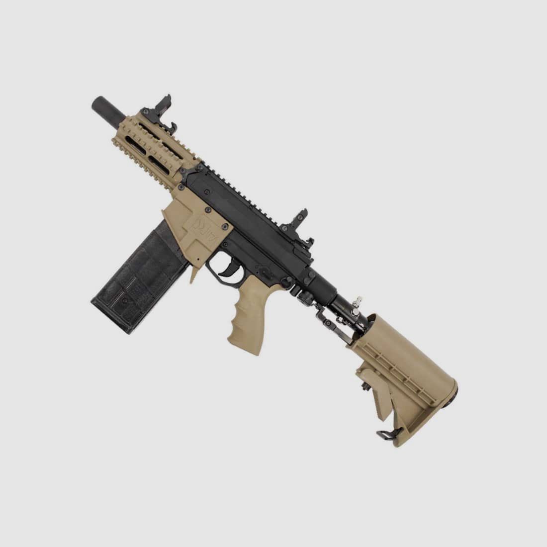 Milsig M17 CQC A2 Valken Hybrid Edition Paintball Markierer (Dual Tone - schwarz/tan)
