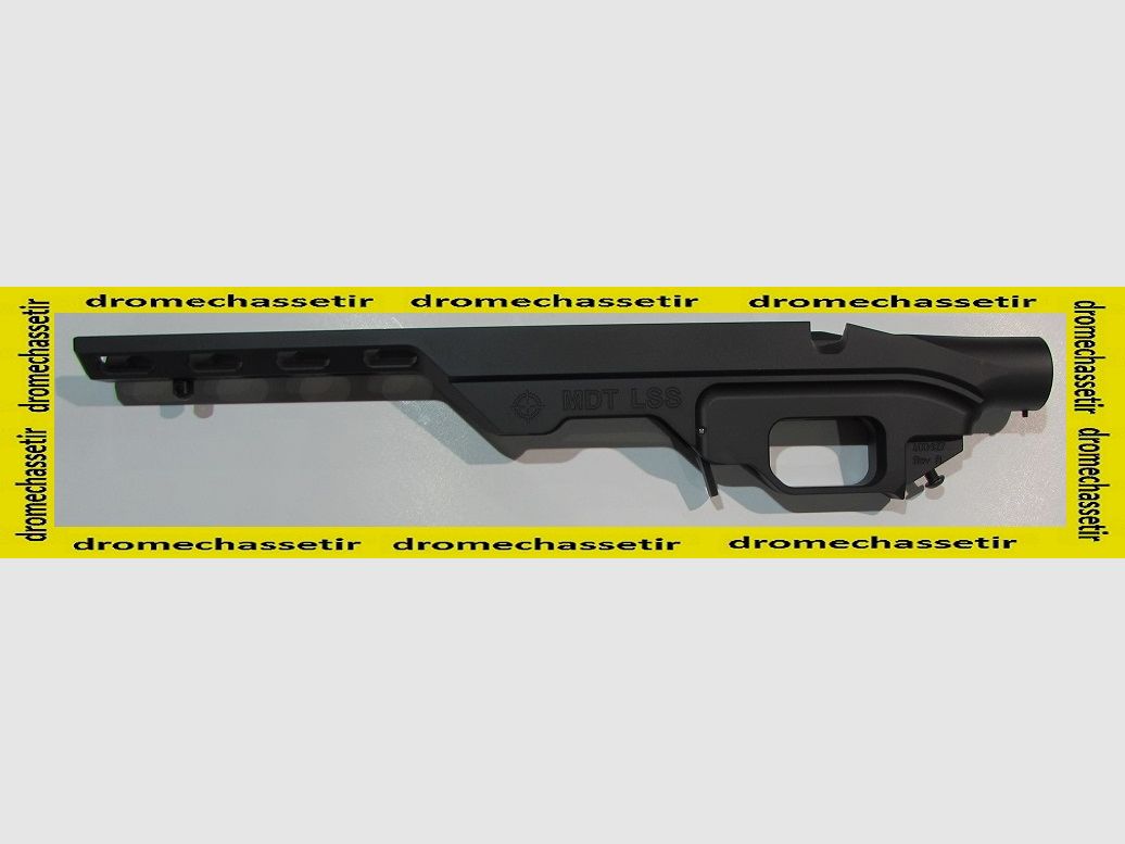 MDT LSS Aluminium Chassis, voor REMINGTON 700 korte actie, linkshandige versie, zwart