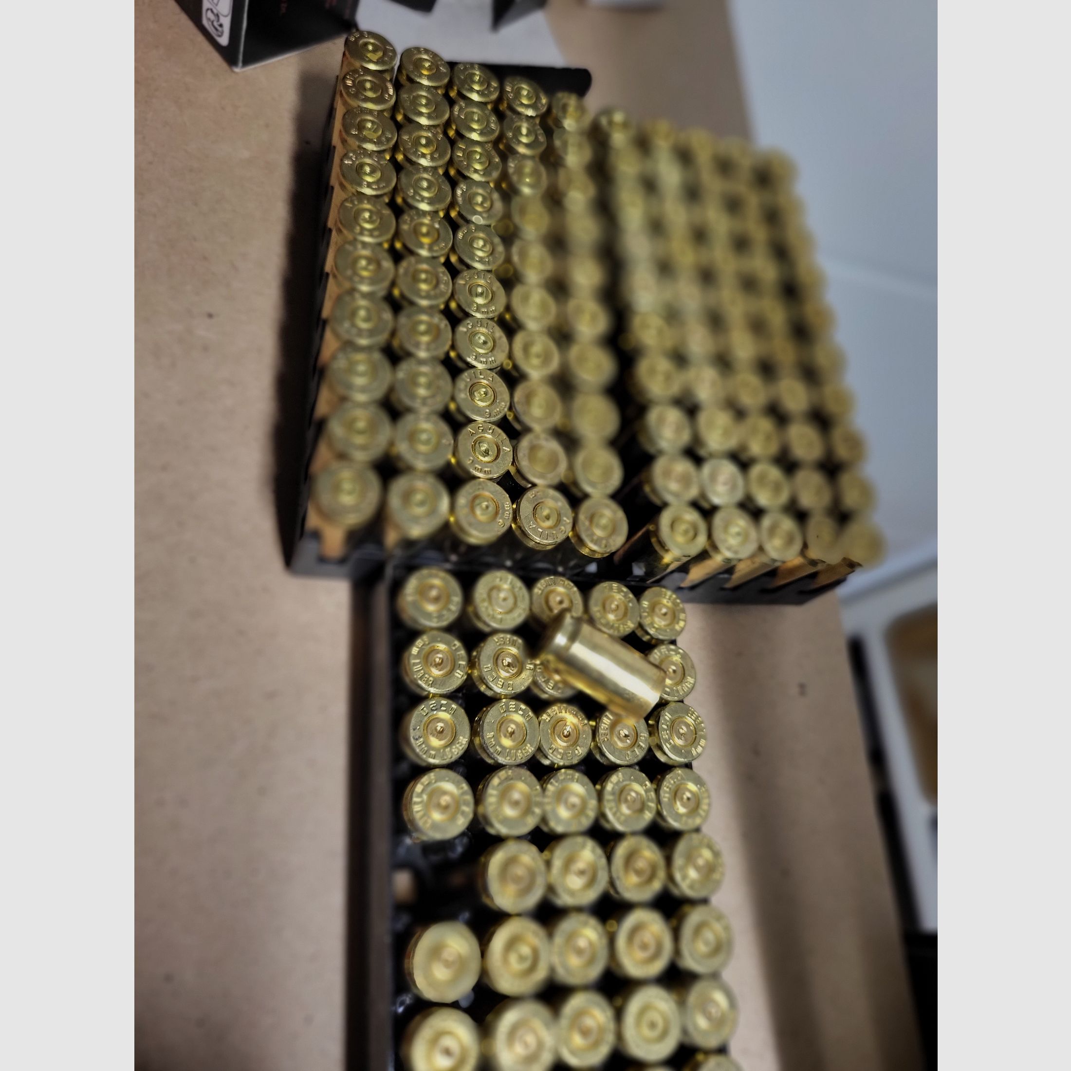150 9mm Hülsen Leer Hülsen zum Wiederladen 