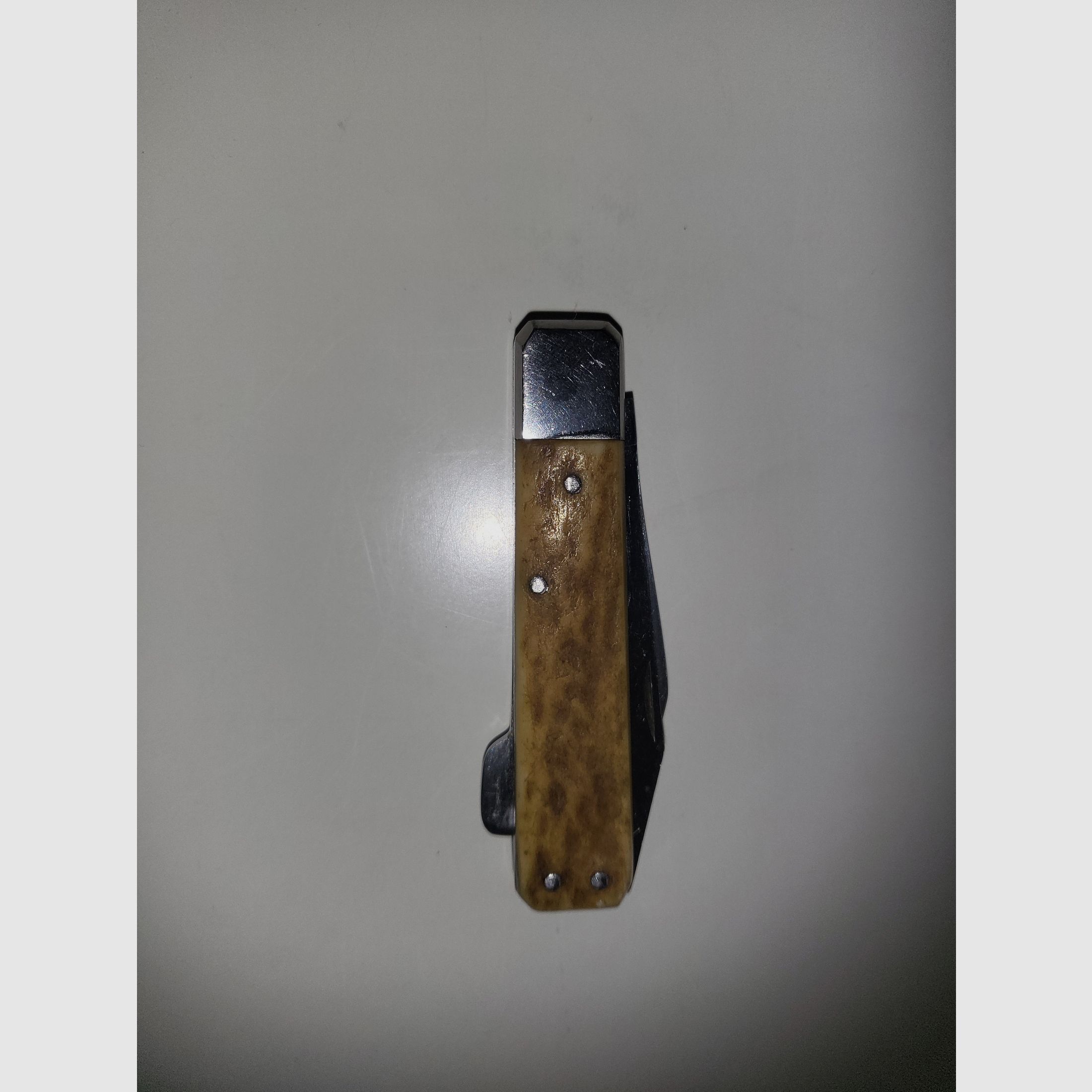 GML Leegebruch Jagdtaschenmesser – Handarbeit – Echtes Hirschhorn – DDR Rarität