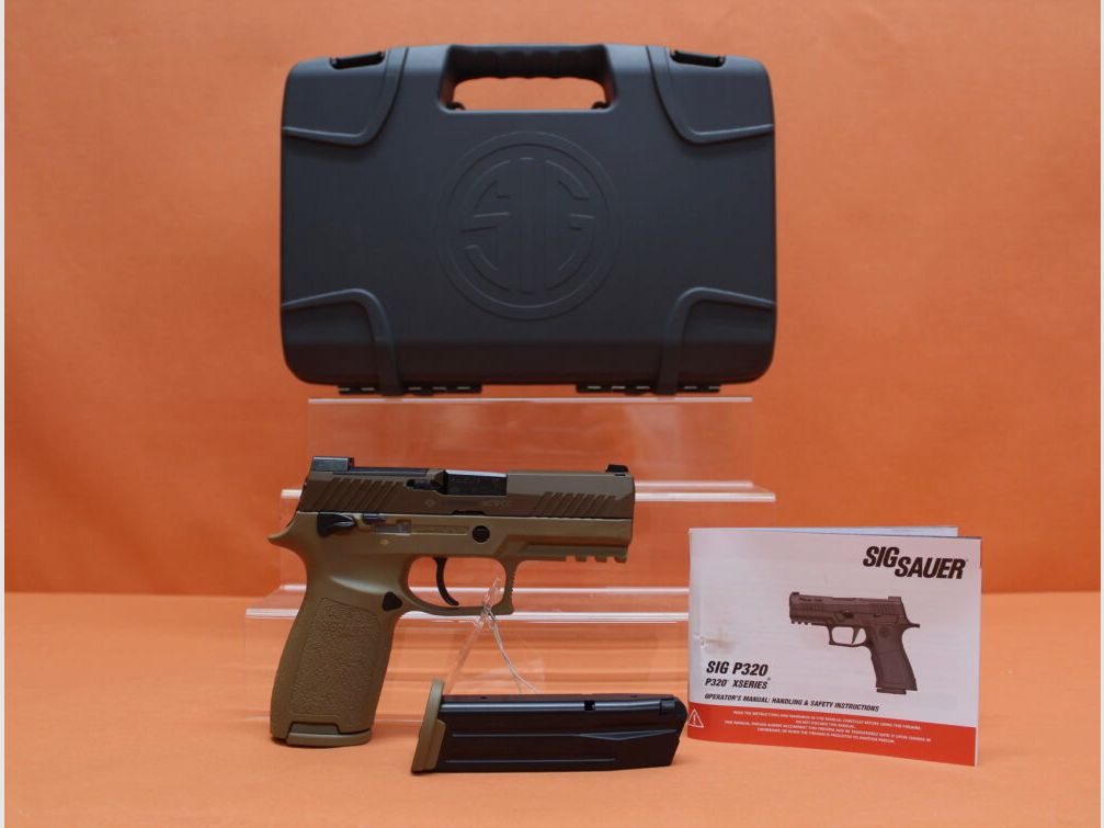 SIG Sauer Ha.Pistol 9mmLuger SIG Sauer P320 M18 99mm barrel Coyote Tan/ OR Optic Ready 9mmPara/9x19