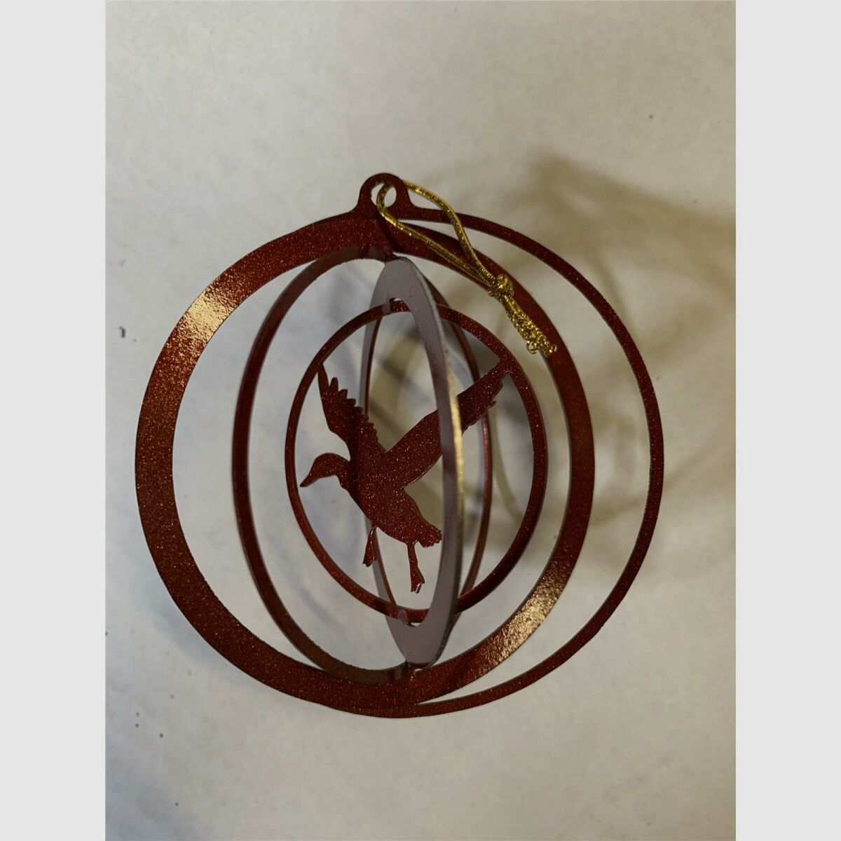 Conjunto de decoración Lovergreen con 4 bolas de animales rojas - Metal