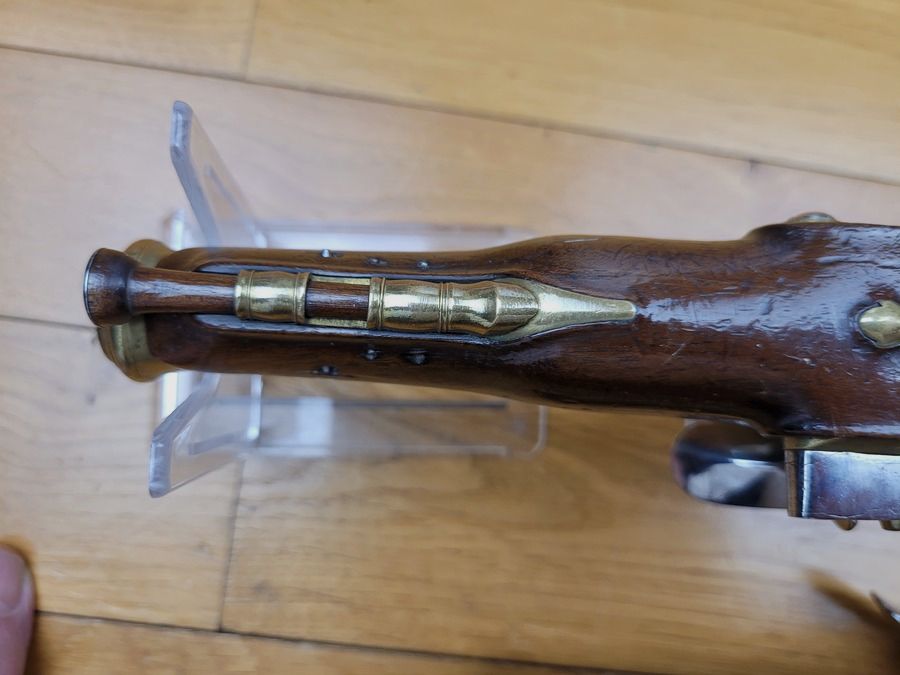 Magnifique paire de pistolets d&rsquo;officier de Marine 1er Empire – Canons laiton – Calotte à l&rsquo;Aigle – Guerre de course vers 1810 – État rare de préservation – TBE++, image 30 sur 33