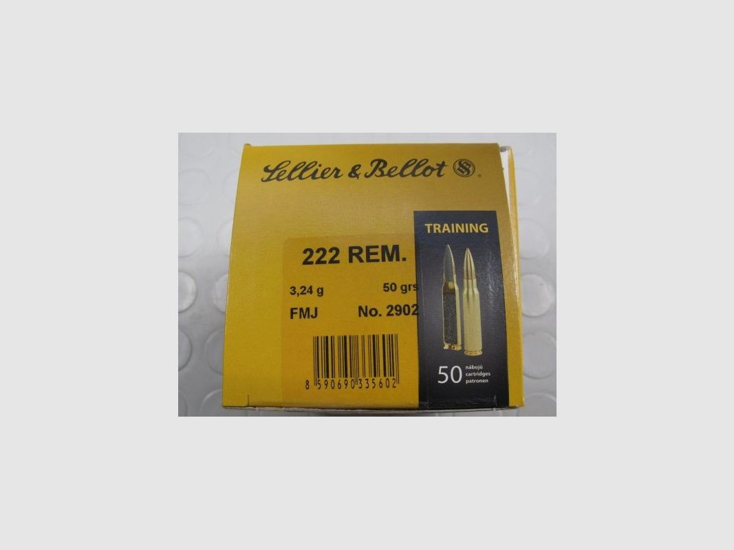 S&B CARICHE C 222 REM GR 50 PZ 50, immagine 1 di 2