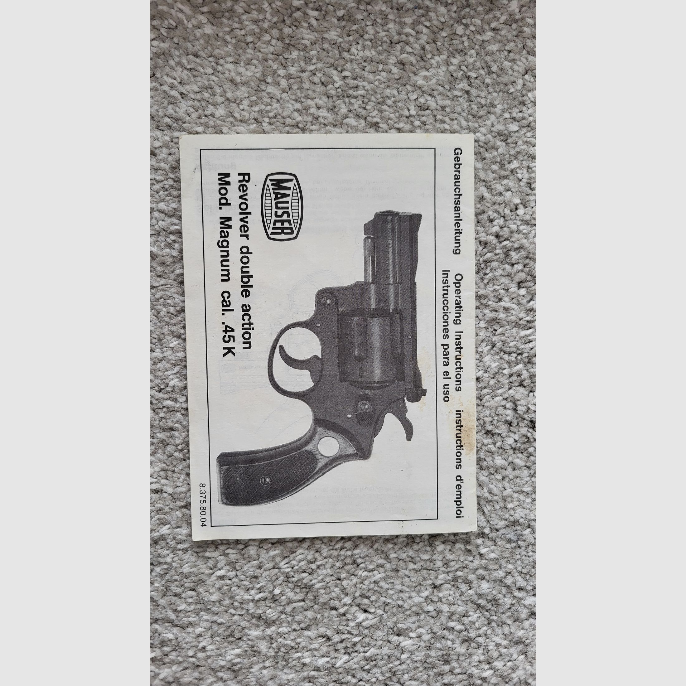 Rewolwer double action Mod. Magnum kal.45k