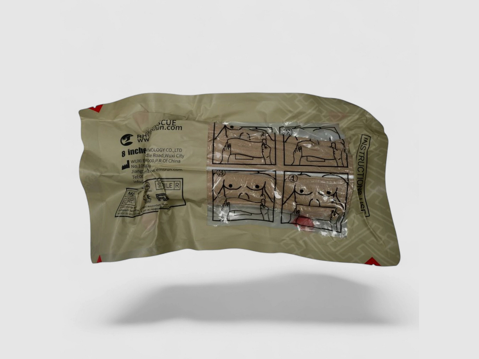Rhino Rescue Notfall-Druckverband 20 cm – großflächig