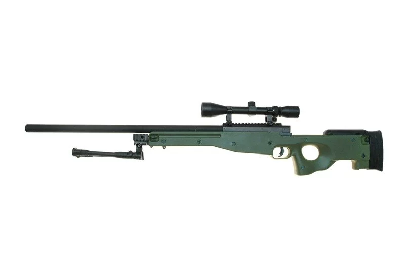 Fusil de sniper ASG WELL Warrior I (avec bipied et lunette de visée) – Olive, image 8 sur 22