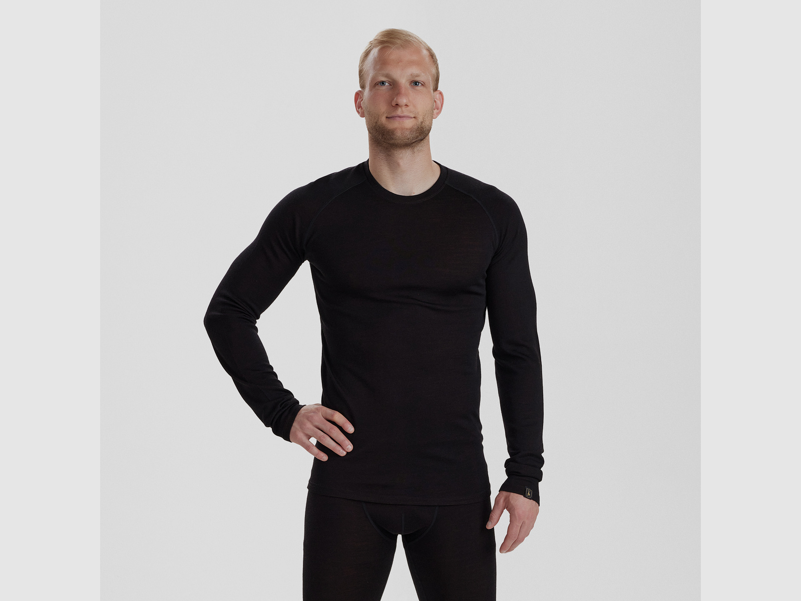 Quinn Merino undershirt - Black Oak - Size: 2XL
