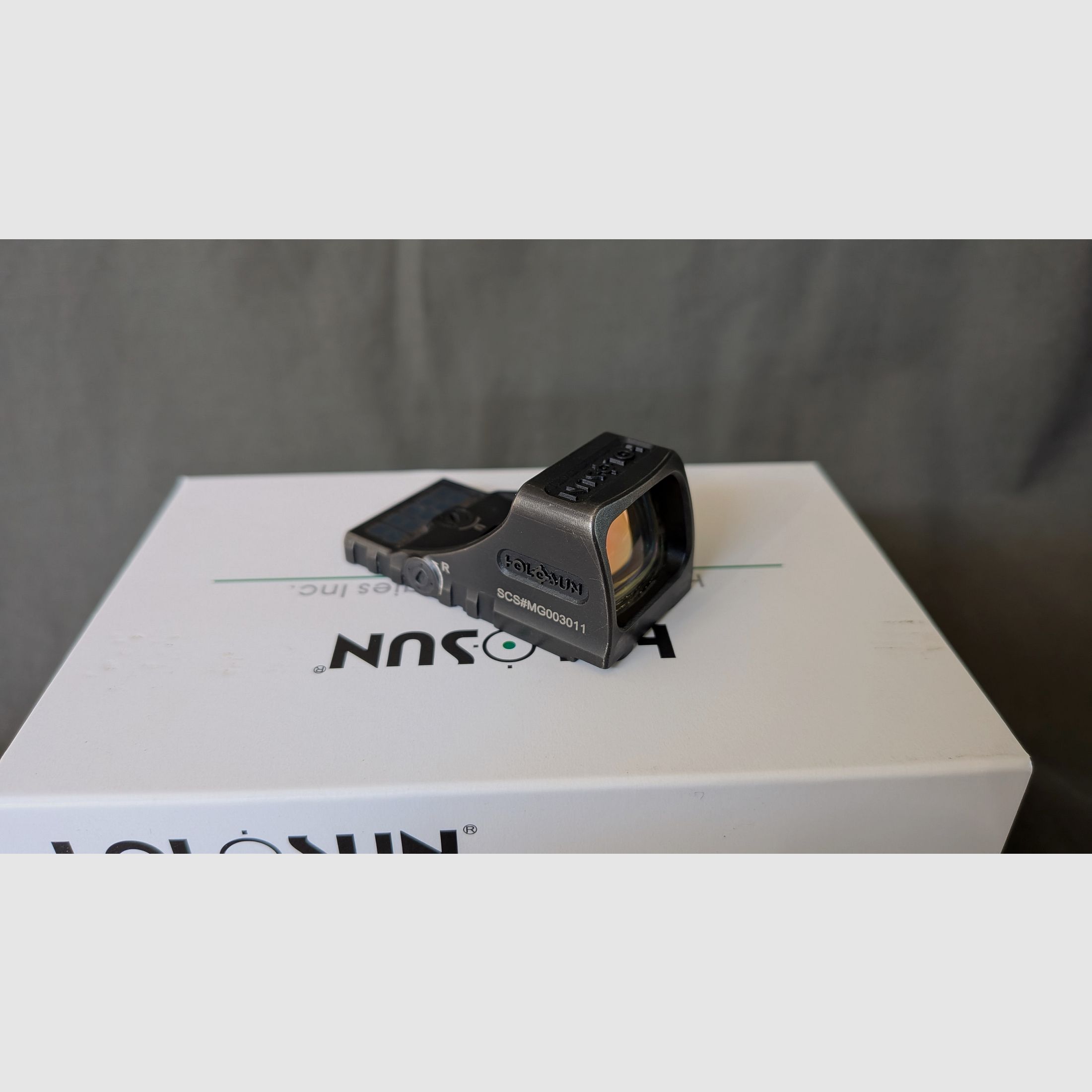 Holosun SCS-MOS-GR, red dot sight, Glock MOS, titanium, green reticle, image 3 sur 7