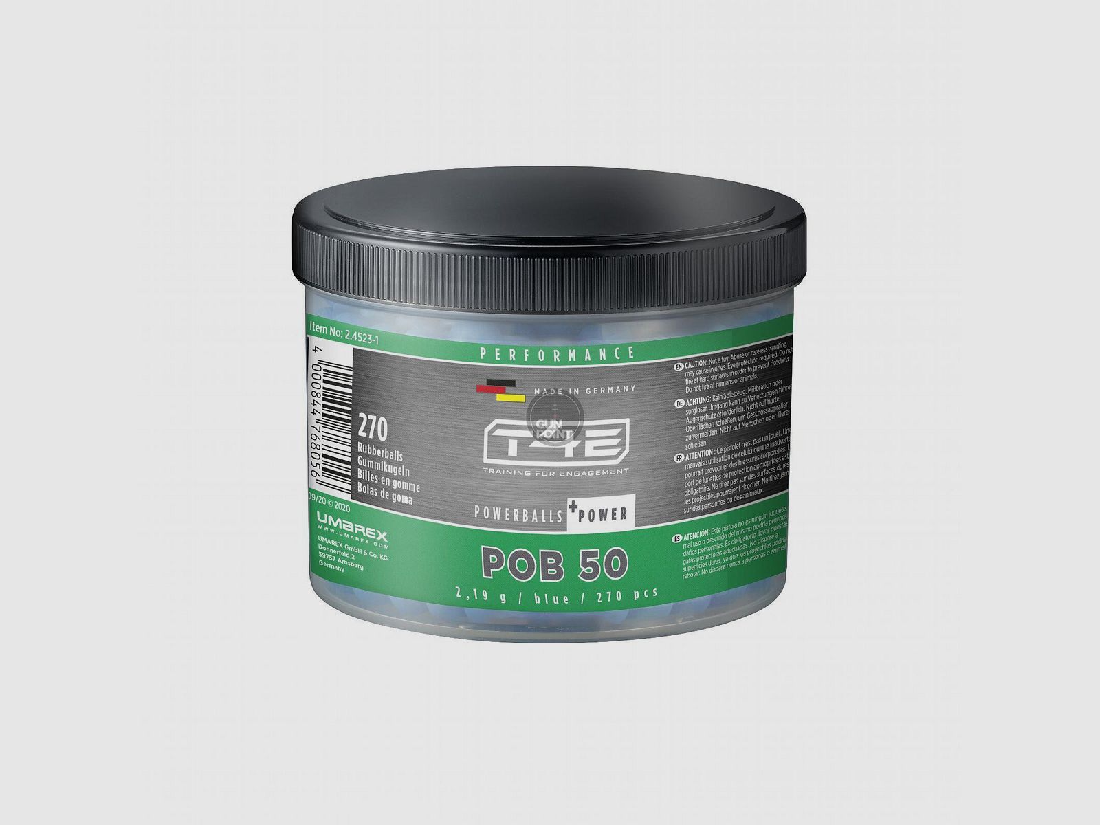 T4E Powerballs Performance POB 50 cal. .50, Inhalt: 270 Stk.