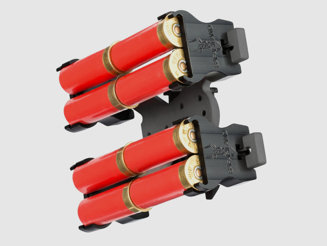 Safariland 086-12-2 Double 12 Shotgun Shellholder, Black. Mount: ELS35&35 (Fork and Receiver)