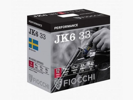 FIOCCHI cartucce JK6 cal.12 T1 gr.33 p.10