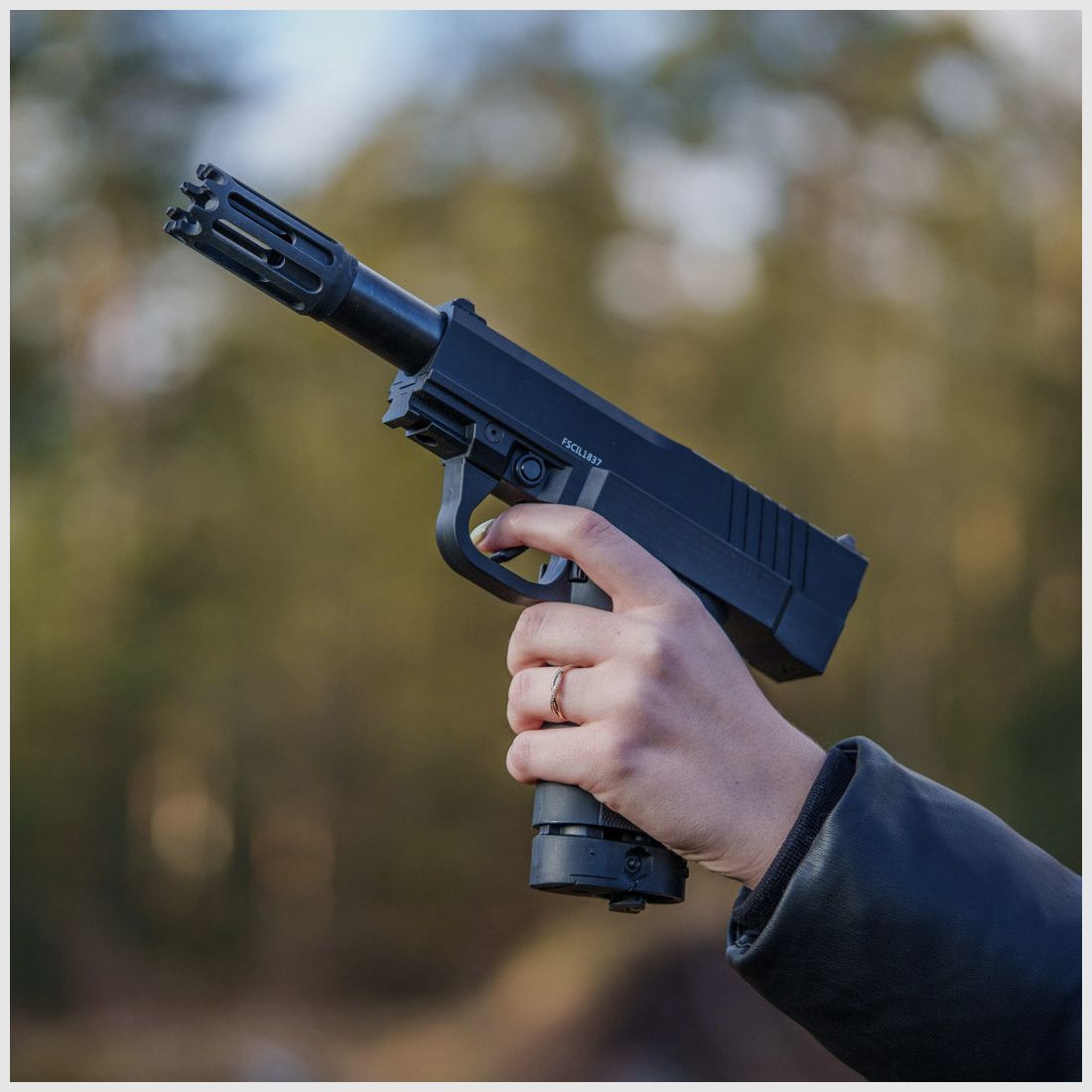 MUZZLE BRAKE | Muzzle brake | BLACK | 22x1.5mm | FSC Pistol | Valken Milsig M17 | HDX68