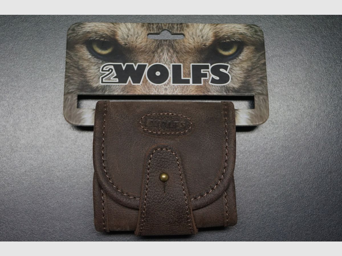 2 Wolf magazijn leren etui