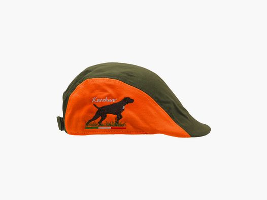Groene en oranje hoogzichtbare pet met Kurzhaar borduursel