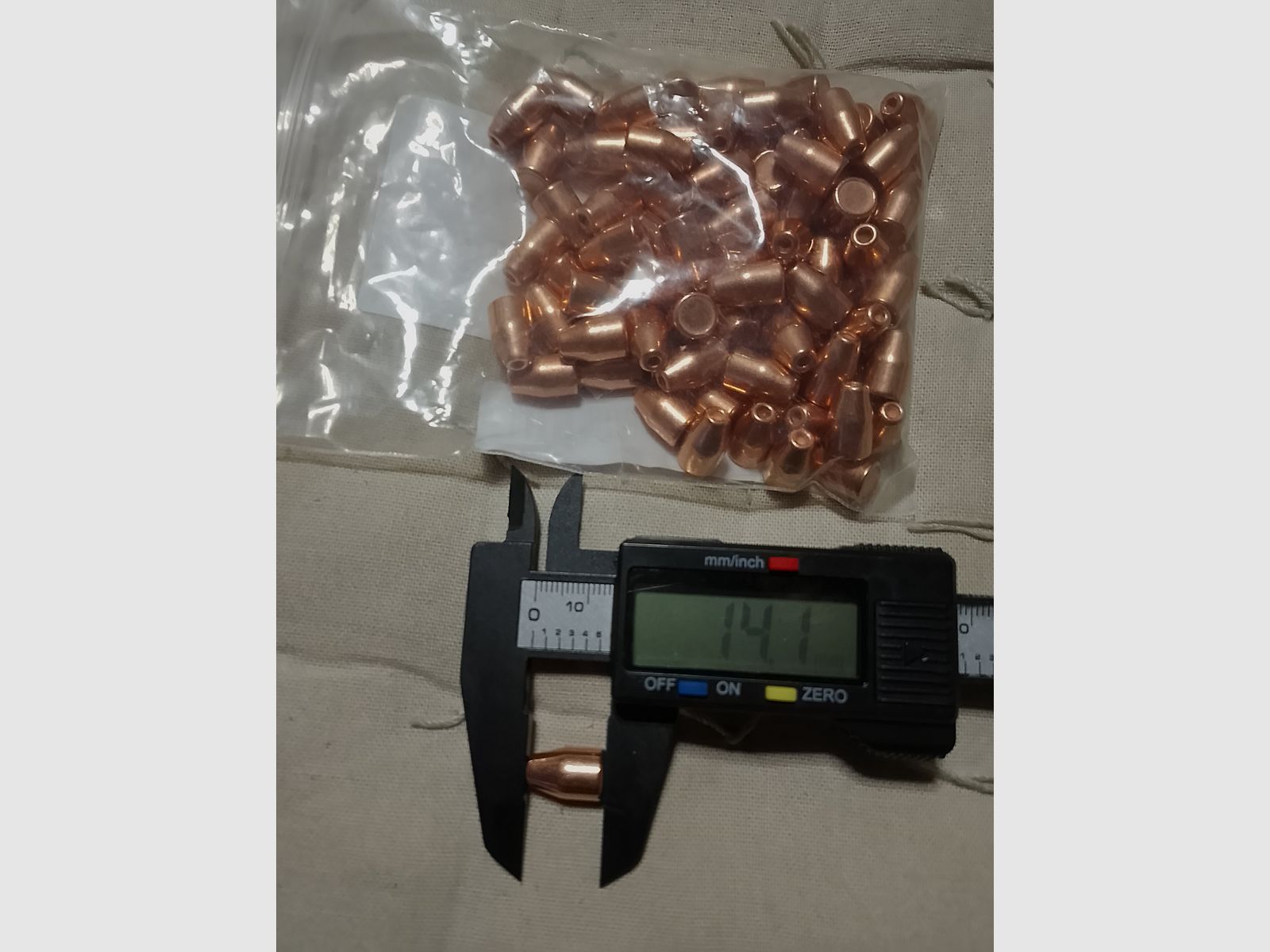 LOS Proyectiles de punta hueca recubiertos de cobre 9mm de diámetro .356 peso 123 gr 90 piezas para por ejemplo HP max