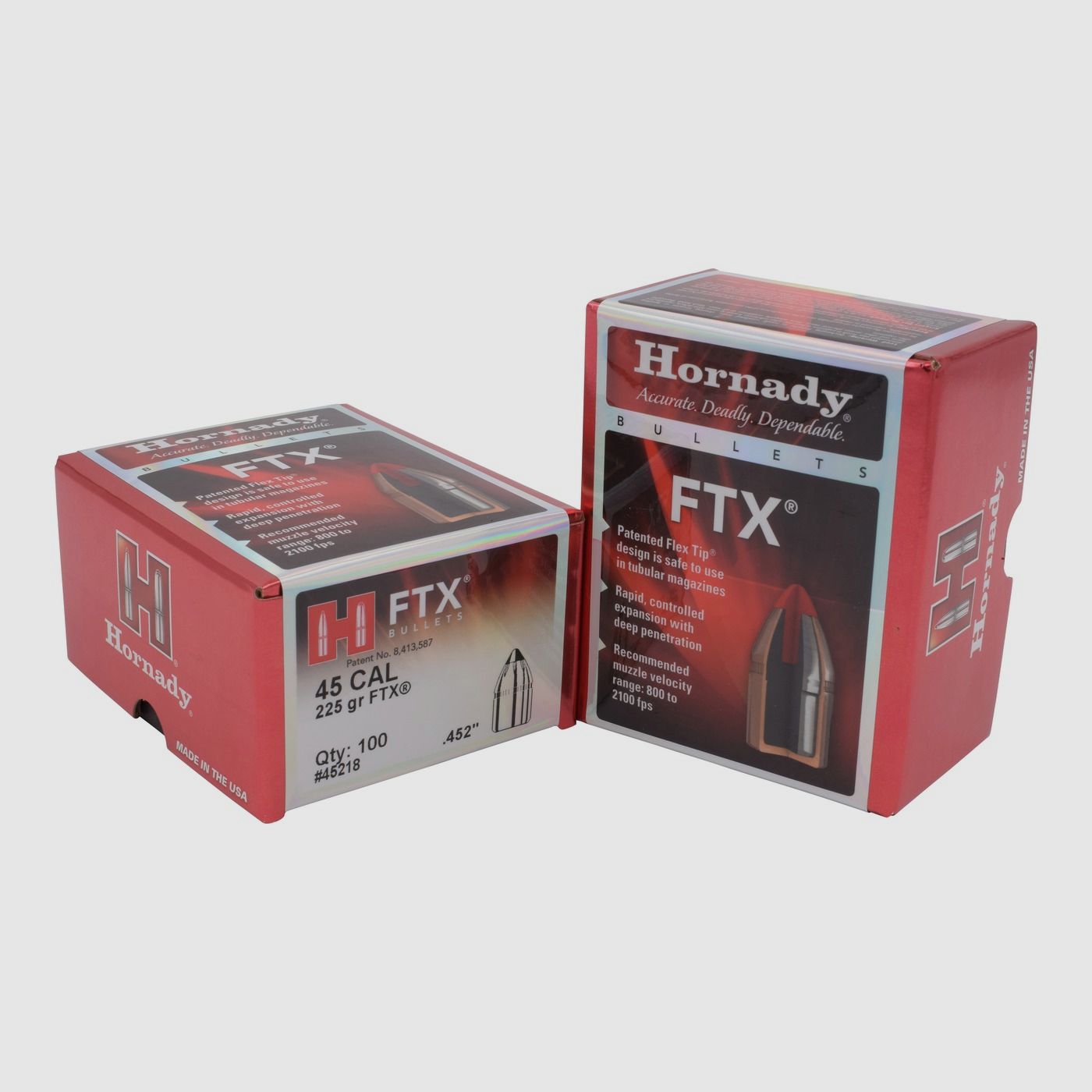 Hornady BULLETS .45/.452 225GR FTX (45 COLT) – 100 pcs.