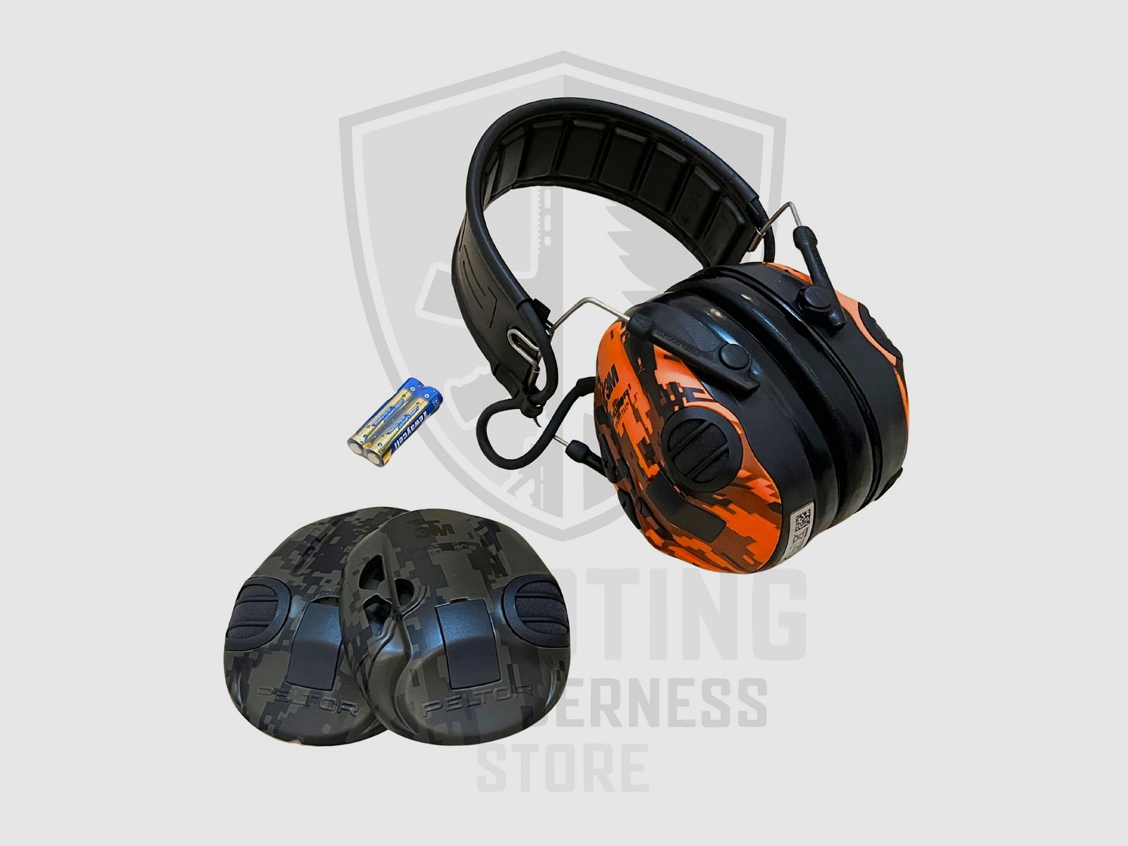 Protection auditive 3M Peltor SportTac Camo orange/vert, image 2 sur 2