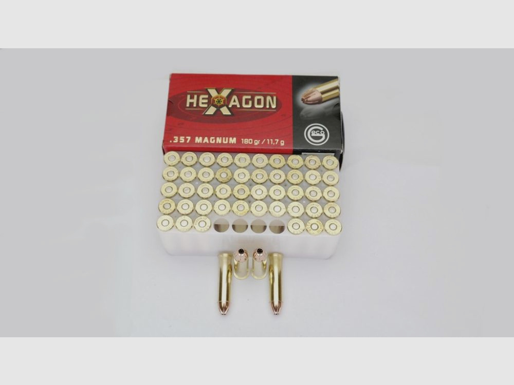 Geco 1000 Schuß Geco .357 Magnum Hexagon 180gr. 11,7Gramm SOFORT VERFÜGBAR - .357 Mag