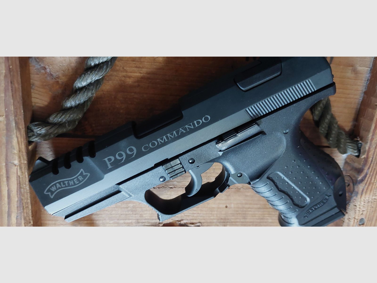 ⚠️ ZELDZAAM! SPECIAL EDITIE Walther P99 "Commando" 9 mm (PTB 762) Schreckschuss geen Reck Glock HW94 Colt